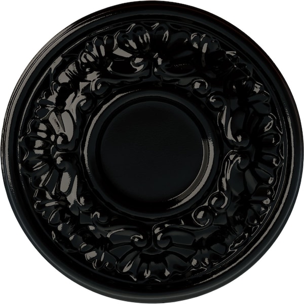 Ekena Millwork Odessa Ceiling Medallion (Fits Canopies up to 2 1/2"), Hand-Painted Black Pearl, 7 1/2"OD x 1 1/8"P CM07ODBPS - main